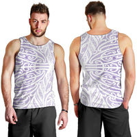Purple New Zealand Puhoro Maori Tattoo Men Tank Top