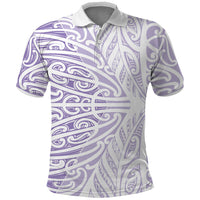 Purple New Zealand Puhoro Maori Tattoo Polo Shirt