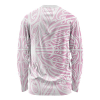 Pink New Zealand Puhoro Maori Tattoo Long Sleeve Shirt