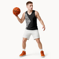 Black New Zealand Puhoro Maori Tattoo Basketball Jersey