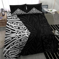 Black New Zealand Puhoro Maori Tattoo Bedding Set