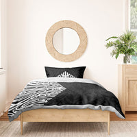 Black New Zealand Puhoro Maori Tattoo Bedding Set
