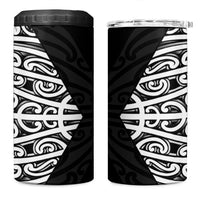 Black New Zealand Puhoro Maori Tattoo 4 in 1 Can Cooler Tumbler