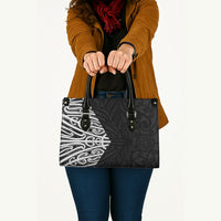 Black New Zealand Puhoro Maori Tattoo Leather Bag