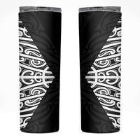 Black New Zealand Puhoro Maori Tattoo Skinny Tumbler