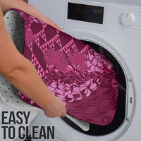 Pink Aloha Hawaii Bathroom Set Hawaiian Kakau Ohia Lehua Lei - Polynesian Pride