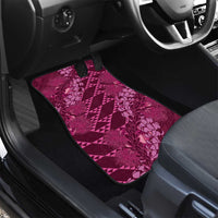 Pink Aloha Hawaii Car Mats Hawaiian Kakau Ohia Lehua Lei - Polynesian Pride