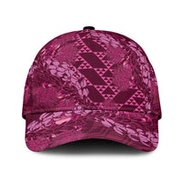 Pink Aloha Hawaii Classic Cap Hawaiian Kakau Ohia Lehua Lei - Polynesian Pride