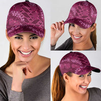 Pink Aloha Hawaii Classic Cap Hawaiian Kakau Ohia Lehua Lei - Polynesian Pride