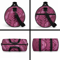 Pink Aloha Hawaii Duffle Bag Hawaiian Kakau Ohia Lehua Lei