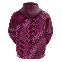 Pink Aloha Hawaii Hoodie Hawaiian Kakau Ohia Lehua Lei - Polynesian Pride