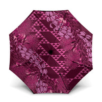 Pink Aloha Hawaii Umbrella Hawaiian Kakau Ohia Lehua Lei - Polynesian Pride