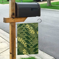 Green Aloha Hawaii Garden Flag Hawaiian Kakau Ohia Lehua Lei - Polynesian Pride