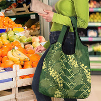 Green Aloha Hawaii Grocery Bag Hawaiian Kakau Ohia Lehua Lei - Polynesian Pride
