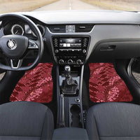 Maroon Aloha Hawaii Car Mats Hawaiian Kakau Ohia Lehua Lei - Polynesian Pride