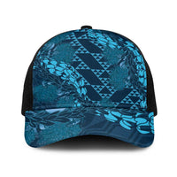 Naval Night Aloha Hawaii Baseball Net Cap Hawaiian Kakau Ohia Lehua Lei - Polynesian Pride