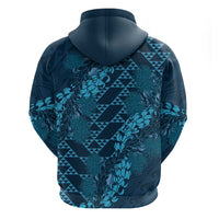 Naval Night Aloha Hawaii Hoodie Hawaiian Kakau Ohia Lehua Lei - Polynesian Pride