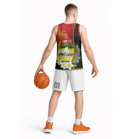 Personalised PNG Morobe Provins Basketball Jersey Papua New Guinea Plumeria Melanesian Pattern - Polynesian Pride