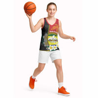 Personalised PNG Morobe Provins Basketball Jersey Papua New Guinea Plumeria Melanesian Pattern - Polynesian Pride