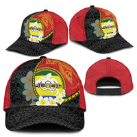 PNG Morobe Provins Classic Cap Papua New Guinea Plumeria Melanesian Pattern LT14 - Polynesian Pride
