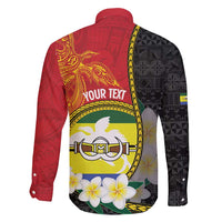 Personalised PNG Morobe Provins Family Matching Puletasi and Hawaiian Shirt Papua New Guinea Plumeria Melanesian Pattern - Polynesian Pride