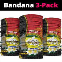 PNG Morobe Provins Neck Gaiter Papua New Guinea Plumeria Melanesian Pattern LT14