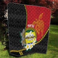 Personalised PNG Morobe Provins Quilt Papua New Guinea Plumeria Melanesian Pattern - Polynesian Pride