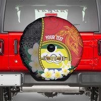 Personalised PNG Morobe Provins Spare Tire Cover Papua New Guinea Plumeria Melanesian Pattern - Polynesian Pride