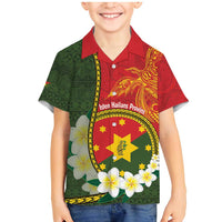 Personalised PNG Isten Hailans Provins Family Matching Mermaid Dress and Hawaiian Shirt Papua New Guinea Plumeria Melanesian Pattern - Polynesian Pride