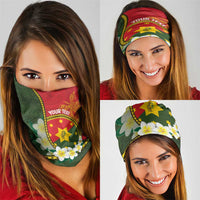 PNG Isten Hailans Provins Neck Gaiter Papua New Guinea Plumeria Melanesian Pattern LT14