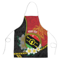 Personalised PNG Sauten Hailans Apron Papua New Guinea Plumeria Melanesian Pattern - Polynesian Pride