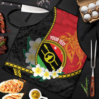 Personalised PNG Sauten Hailans Apron Papua New Guinea Plumeria Melanesian Pattern - Polynesian Pride