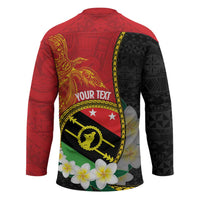 Personalised PNG Sauten Hailans Hockey Jersey Papua New Guinea Plumeria Melanesian Pattern - Polynesian Pride