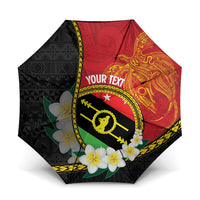 Personalised PNG Sauten Hailans Umbrella Papua New Guinea Plumeria Melanesian Pattern - Polynesian Pride