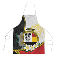 Personalised PNG Madang Provins Apron Papua New Guinea Plumeria Melanesian Pattern - Polynesian Pride