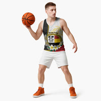 Personalised PNG Madang Provins Basketball Jersey Papua New Guinea Plumeria Melanesian Pattern - Polynesian Pride