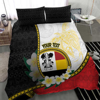 Personalised PNG Madang Provins Bedding Set Papua New Guinea Plumeria Melanesian Pattern - Polynesian Pride