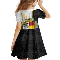 Personalised PNG Madang Provins Family Matching Off Shoulder Short Dress and Hawaiian Shirt Papua New Guinea Plumeria Melanesian Pattern - Polynesian Pride