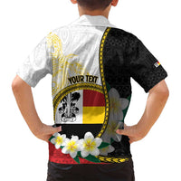 Personalised PNG Madang Provins Family Matching Summer Maxi Dress and Hawaiian Shirt Papua New Guinea Plumeria Melanesian Pattern - Polynesian Pride