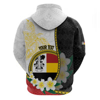 Personalised PNG Madang Provins Hoodie Papua New Guinea Plumeria Melanesian Pattern - Polynesian Pride