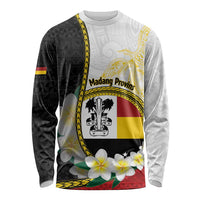 Personalised PNG Madang Provins Long Sleeve Shirt Papua New Guinea Plumeria Melanesian Pattern - Polynesian Pride