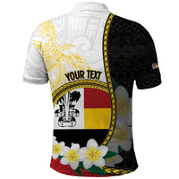 Personalised PNG Madang Provins Polo Shirt Papua New Guinea Plumeria Melanesian Pattern - Polynesian Pride