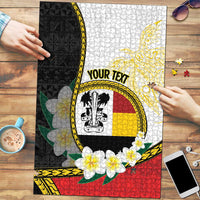 Personalised PNG Madang Provins Puzzle Papua New Guinea Plumeria Melanesian Pattern - Polynesian Pride