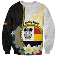 Personalised PNG Madang Provins Sweatshirt Papua New Guinea Plumeria Melanesian Pattern - Polynesian Pride