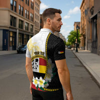 Personalised PNG Madang Provins Zipper Polo Shirt Papua New Guinea Plumeria Melanesian Pattern - Polynesian Pride