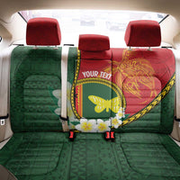 Personalised PNG Oro Provins Back Car Seat Cover Papua New Guinea Plumeria Melanesian Pattern - Polynesian Pride