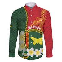 Personalised PNG Oro Provins Family Matching Off Shoulder Short Dress and Hawaiian Shirt Papua New Guinea Plumeria Melanesian Pattern - Polynesian Pride