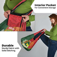 Personalised PNG Oro Provins Grocery Bag Papua New Guinea Plumeria Melanesian Pattern - Polynesian Pride