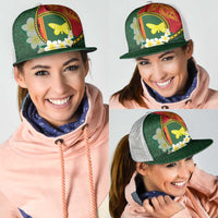 PNG Oro Provins Mesh Trucker Cap Papua New Guinea Plumeria Melanesian Pattern - Polynesian Pride