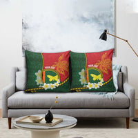 Personalised PNG Oro Provins Pillow Cover Papua New Guinea Plumeria Melanesian Pattern - Polynesian Pride